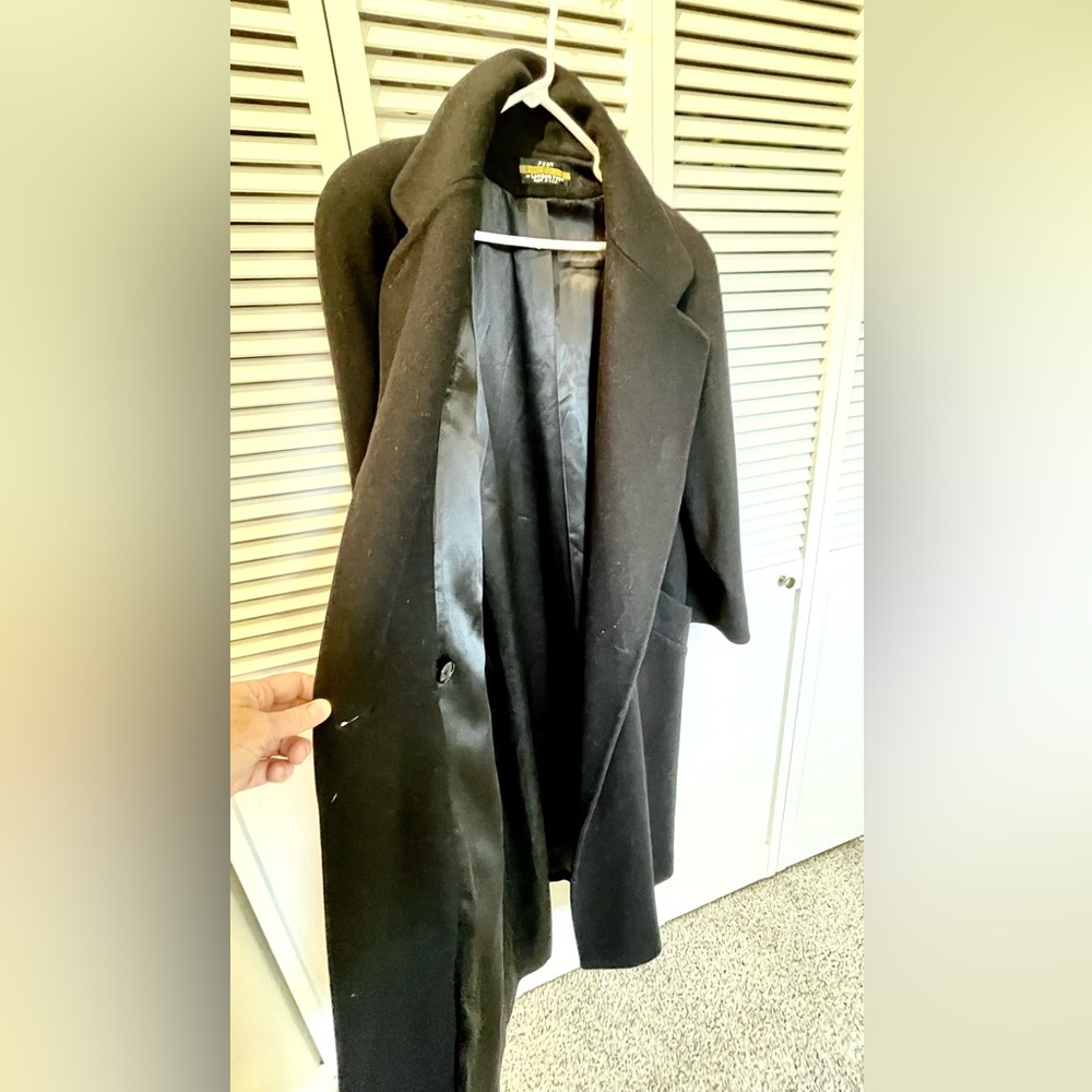 Vintage, London fog, long, black coat